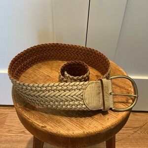Women’s braided leather belt